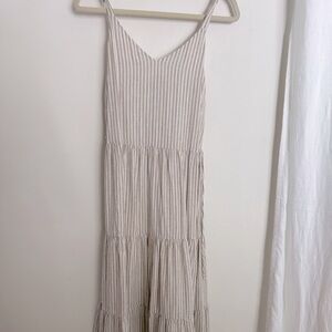 Splendid striped linen blend maxi dress